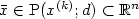 \bar{x} \in \mathrm P(x^{(k)};d)\subset \mathbb{R}^n