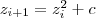 z_{i+1}=z_i^2+c